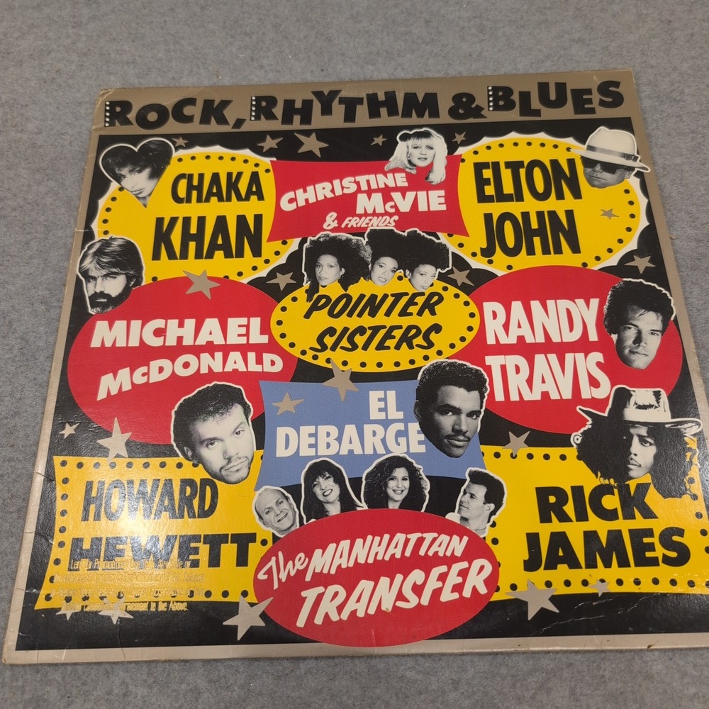 Rock Rhythm & Blues Vinyl LP 1989 Elton John Rick James Chaka Khan 1-25817 - Picture 1 of 6